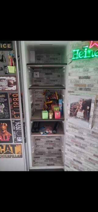 Nevera Americana con Decoración Vintage