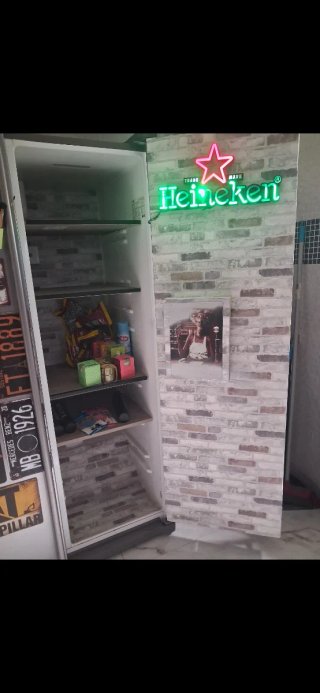Nevera Americana con Decoración Vintage