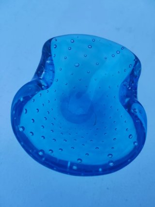 Cenicero cristal azul Murano