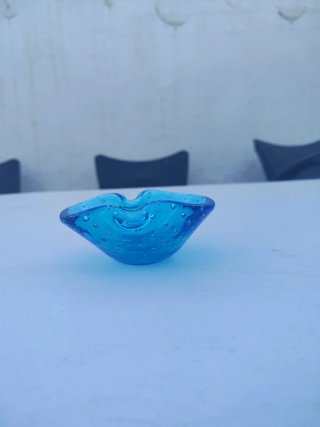 Cenicero cristal azul Murano