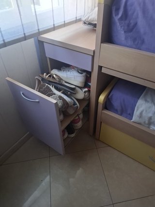 Dormitorio juvenil litera con dos camas