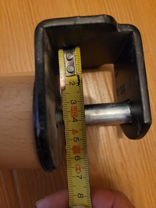 4 Patas Redondas de Madera para Somier 26cm