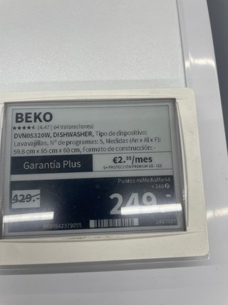 Lavavajillas Beko Blanco