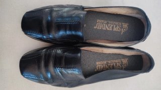 Zapatos de piel negros mujer T.40