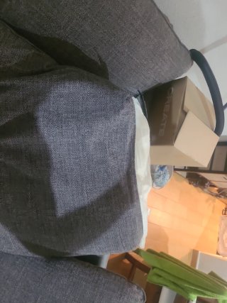 Sofá modular gris de tela
