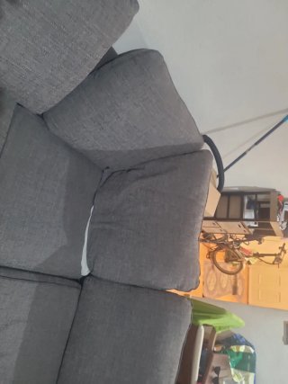 Sofá modular gris de tela