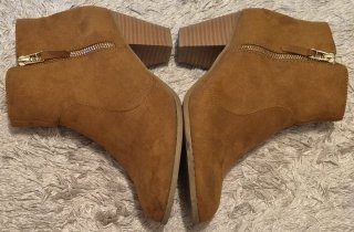 Botines camel tacón Primark talla 38