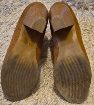 Botines camel tacón Primark talla 38