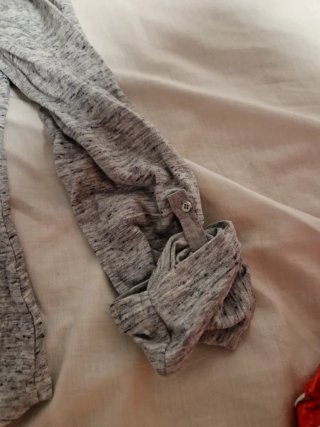 Camiseta Bershka manga larga gris Talla S