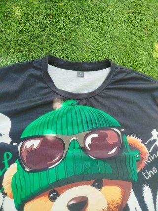 Camiseta Oso con Gafas y Gorro