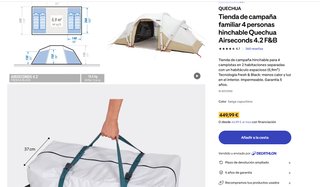 Tienda campaña Quechua Airseconds 4.2 F&