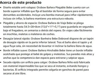 Bañera Bebé Plegable Inflable