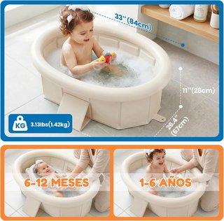 Bañera Bebé Plegable Inflable