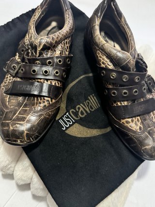 Zapatillas Just Cavalli Marrones y Doradas