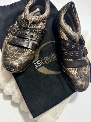 Zapatillas Just Cavalli Marrones y Doradas