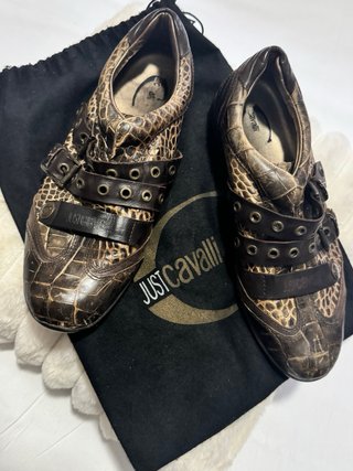 Zapatillas Just Cavalli Marrones y Doradas