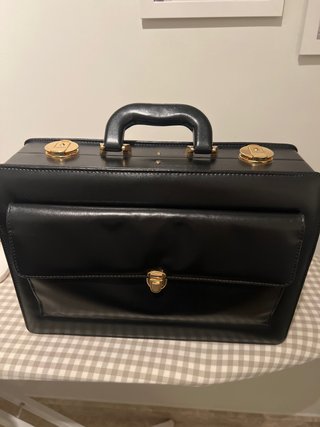 Maletín Médico Negro Piel