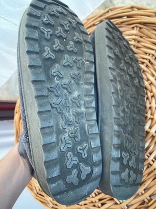 Botines grises de pelo