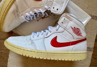 Nike Air Jordan 1 Mid Bianco Rosso