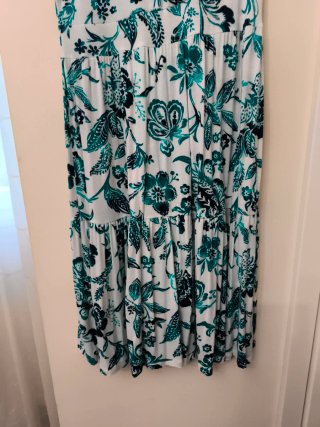 Vestido Esfera floral blanco y verde