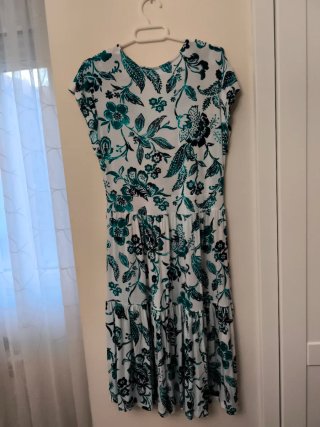 Vestido Esfera floral blanco y verde