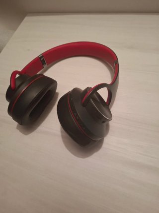 Auriculares DOQAUS Bluetooth Diadema Negro/Rojo