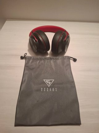 Auriculares DOQAUS Bluetooth Diadema Negro/Rojo