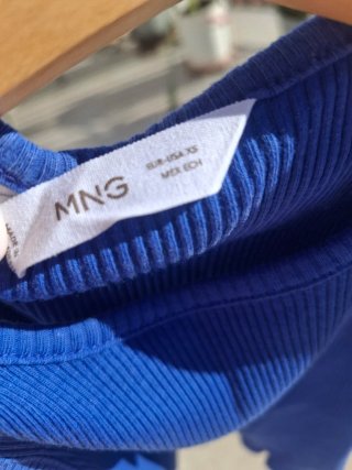 Camiseta Mango Azul Talla XS
