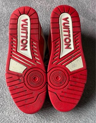 Zapatillas Louis Vuitton Trainer Rojas y Blancas