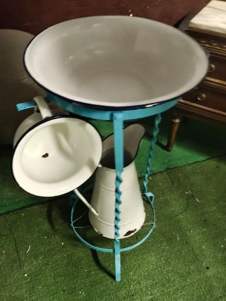 Mesa de centro antigua mármol y madera