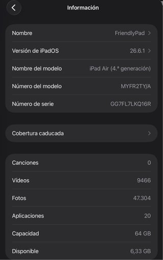 iPad Air 4 64GB WiFi + caja + protector