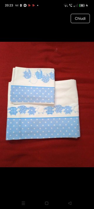 Lenzuolo culla neonato con pecorelle