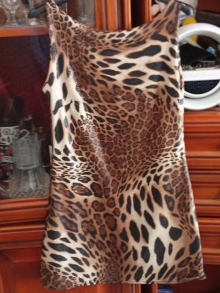 Vestido estampado leopardo talla única