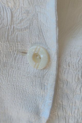 Blazer Jacquard Satinado Blanco S / Veste Blanche