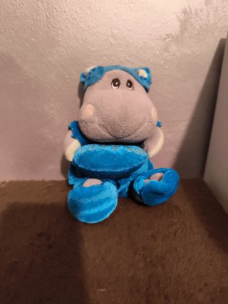 Peluche Ippopotamo Pigiama Blu