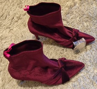 Botines Sfera Burdeos Terciopelo Talla 39