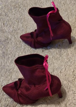 Botines Sfera Burdeos Terciopelo Talla 39