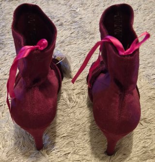 Botines Sfera Burdeos Terciopelo Talla 39
