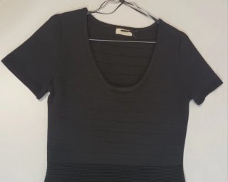 Vestido punto manga corta Amichi