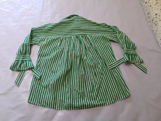 Camisa Zara Rayas Verdes Talla M
