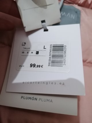 Plumífero Mujer Corte Inglés