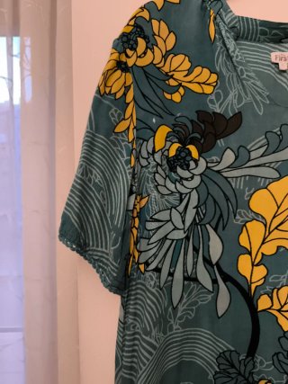 Vestido THE FIRST floral verde y amarillo