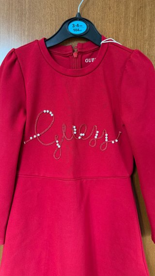 Vestito rosso Guess bambina 5 anni
