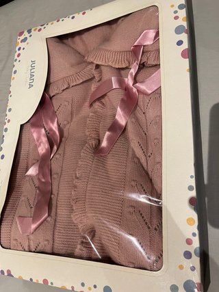 Saco capazo bebé rosa con volantes