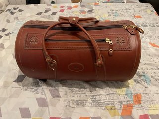 Maleta Duffle Cuero Artesanal Marrón