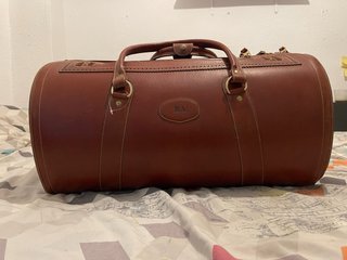 Maleta Duffle Cuero Artesanal Marrón