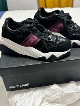 Zapatillas Roberto Cavalli Negras y Rosas
