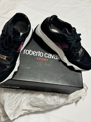Zapatillas Roberto Cavalli Negras y Rosas