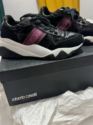 Zapatillas Roberto Cavalli Negras y Rosas
