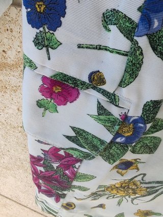 Blazer Floral Hecha a Mano Talla M / Veste Unique